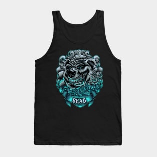 Angry Bear Illustration Tank Top